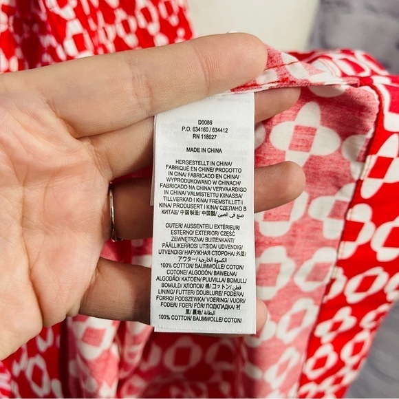 BODEN Coral Mosaic Sleeveless Smocked Waist Mini Dress - SIZE 16/18R - NWT - Picture 13 of 13